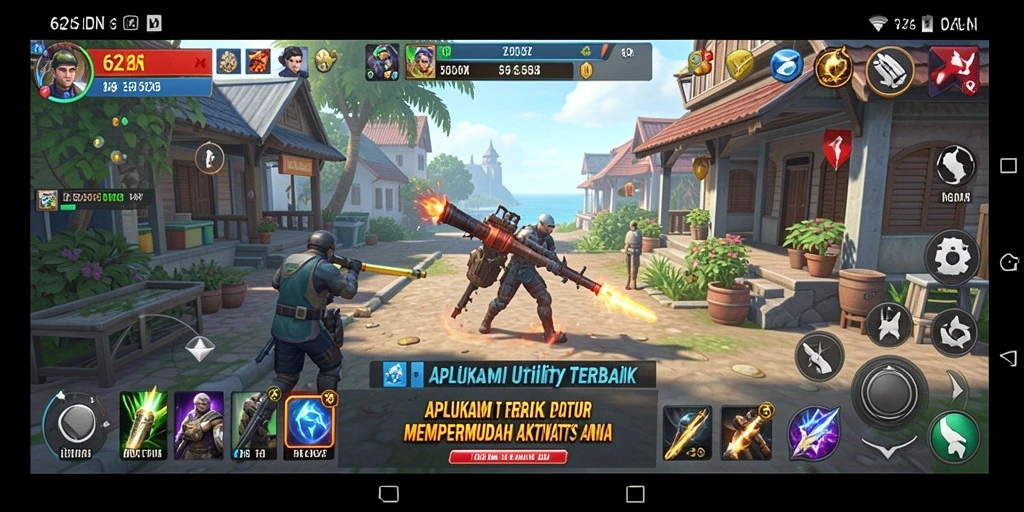Tampilan screenshot aplikasi 62IDN yang menunjukkan fitur-fitur Utility.