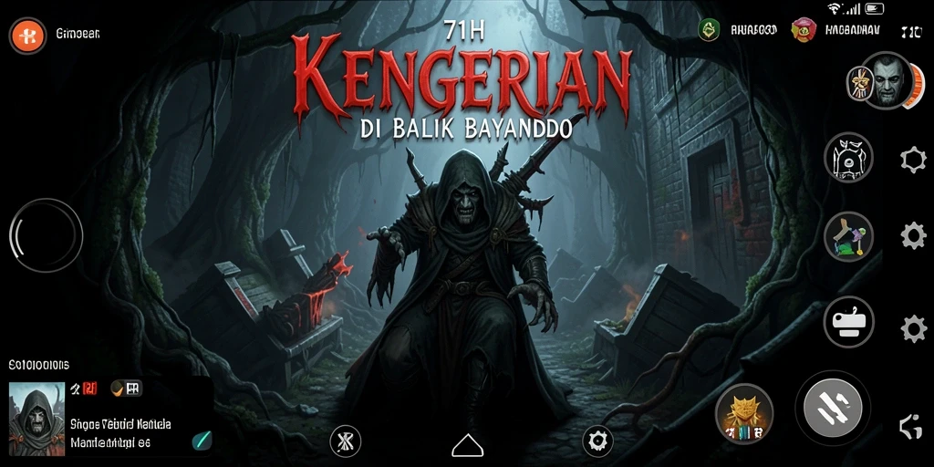Tangkapan layar gameplay 71H yang menegangkan dengan suasana Horror.