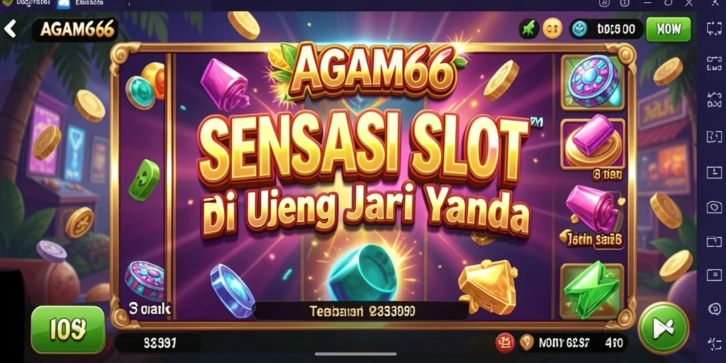 Screenshot gameplay AGAM66 dengan tampilan mesin slot yang menarik.