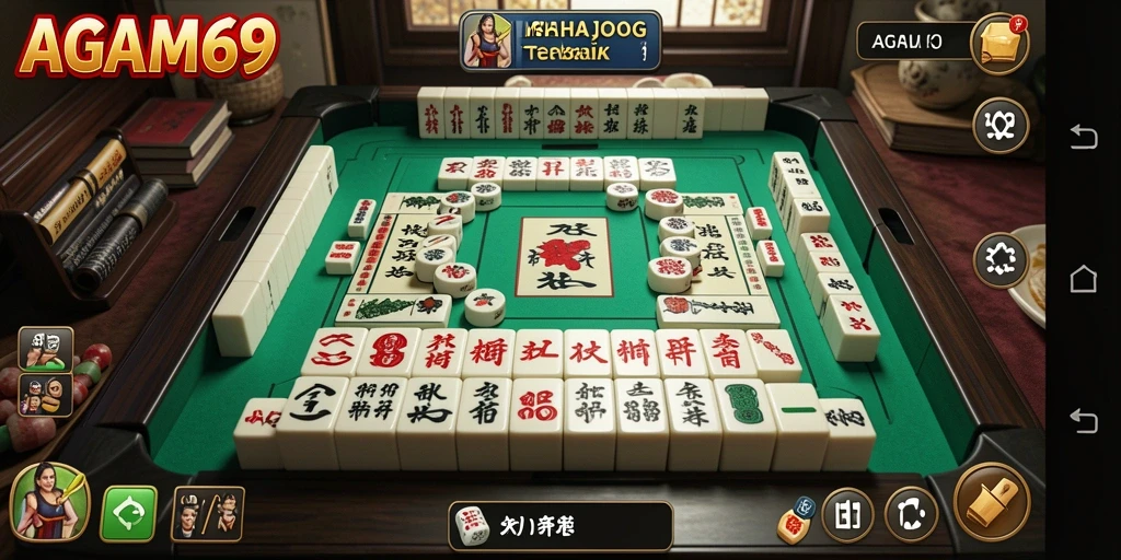 Tampilan seru gameplay Mahjong di AGAM69.
