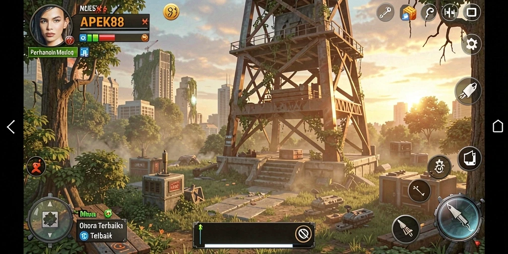 Tampilan permainan APEK88 dalam aksi Tower Defense yang seru.