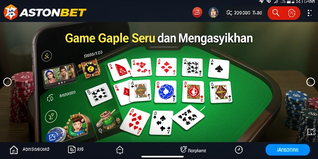 Tampilan gameplay seru ASTONBET saat bermain Gaple.