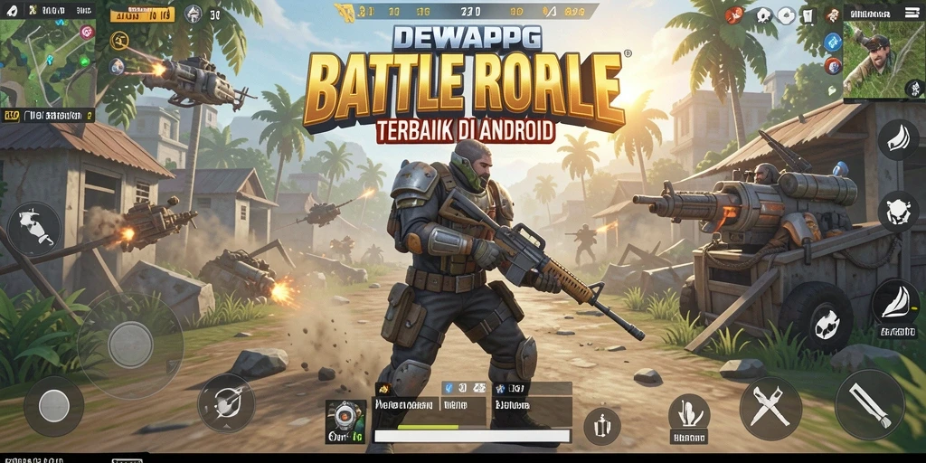Tangkapan layar DEWAPG menggambarkan pertempuran seru dalam mode Battle Royale.