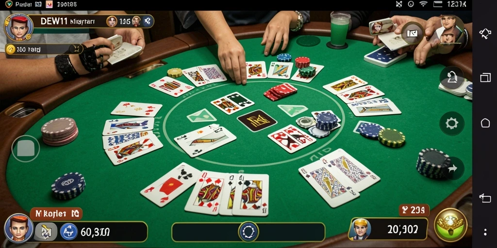 Tampilan gameplay seru DEWI11 dengan elemen Gaple yang mendebarkan.