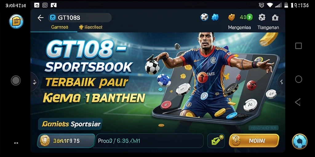 Screenshot gameplay <strong>GT108</strong> menampilkan berbagai opsi taruhan olahraga.