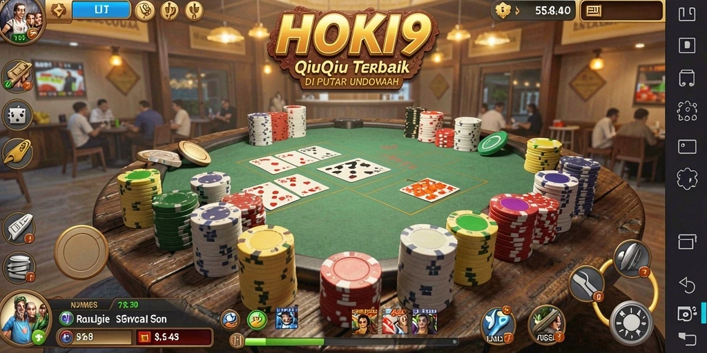 Tampilan menarik dari gameplay QiuQiu HOKI9 saat dimainkan.