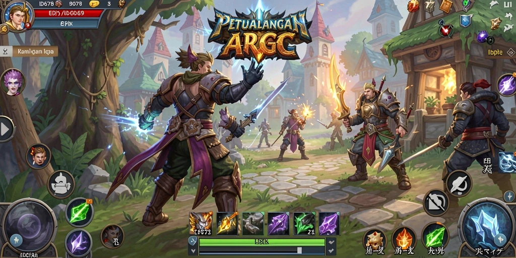 Tampilan gameplay menampilkan aksi laga seru dalam dunia fantasy ARPG.