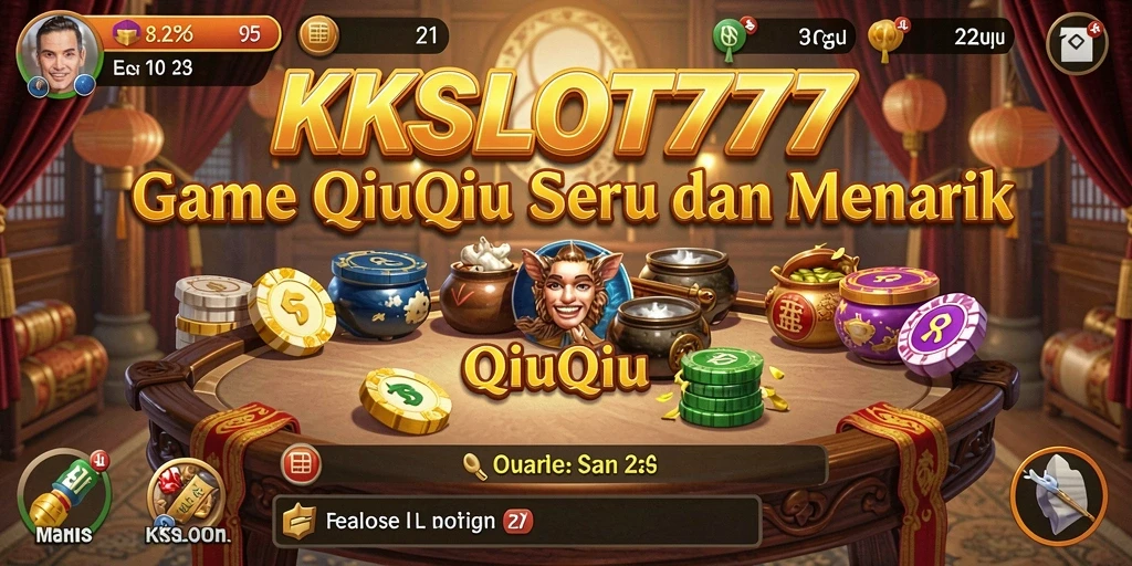 Tampilan gameplay KKSLOT777 dengan aksi QiuQiu yang seru.