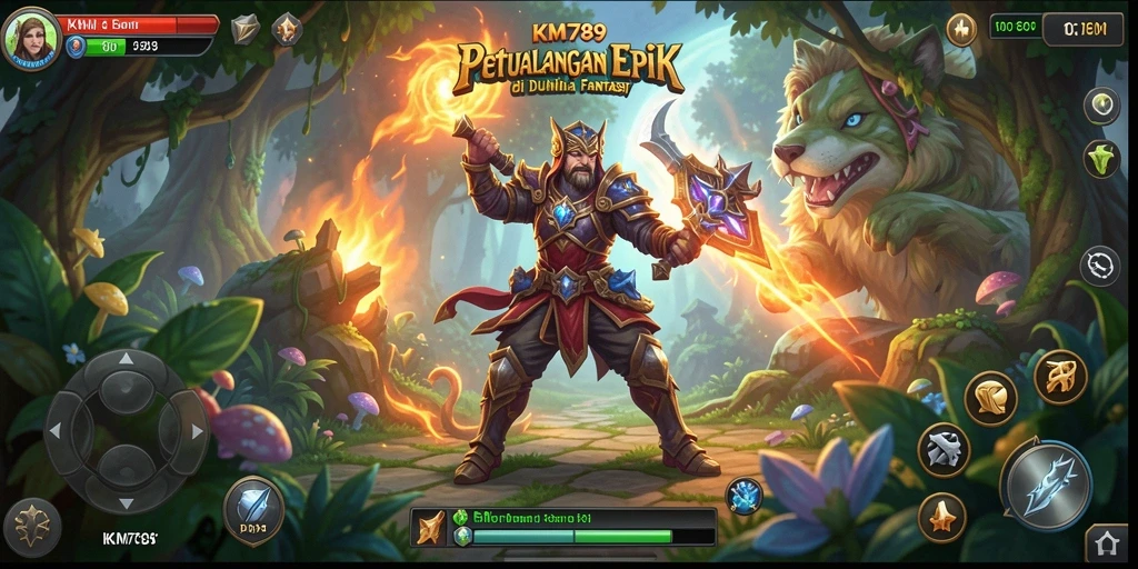 Tangkapan layar gameplay KM789 menampilkan aksi pertarungan yang mendebarkan.