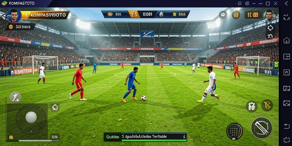 Tampilan permainan sepak bola yang mendebarkan di KOMPASTOTO.