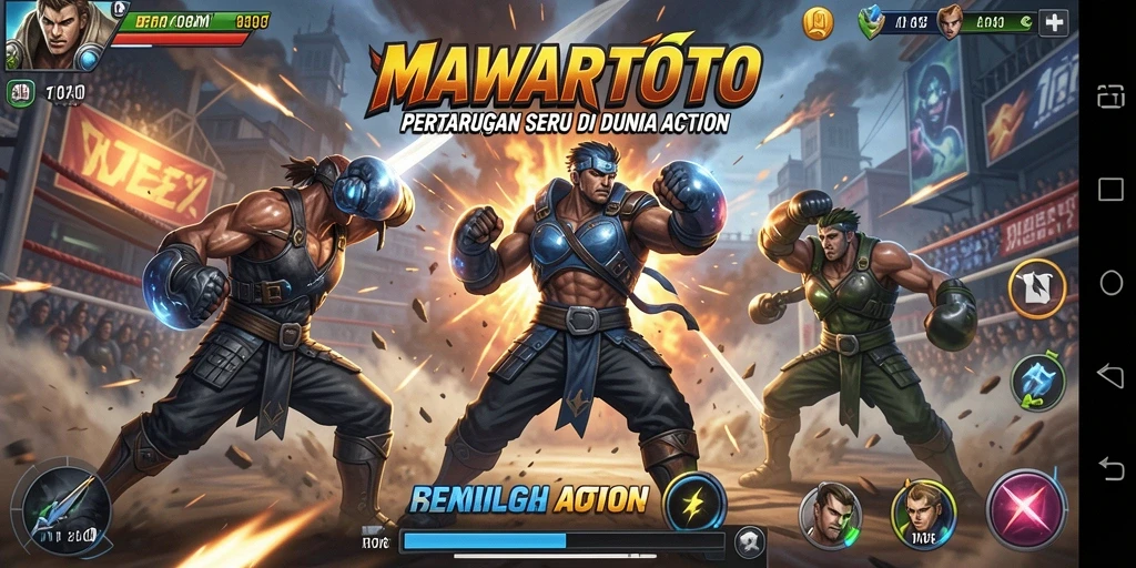 Screenshot gameplay seru dari MAWARTOTO dalam aksi pertarungan.