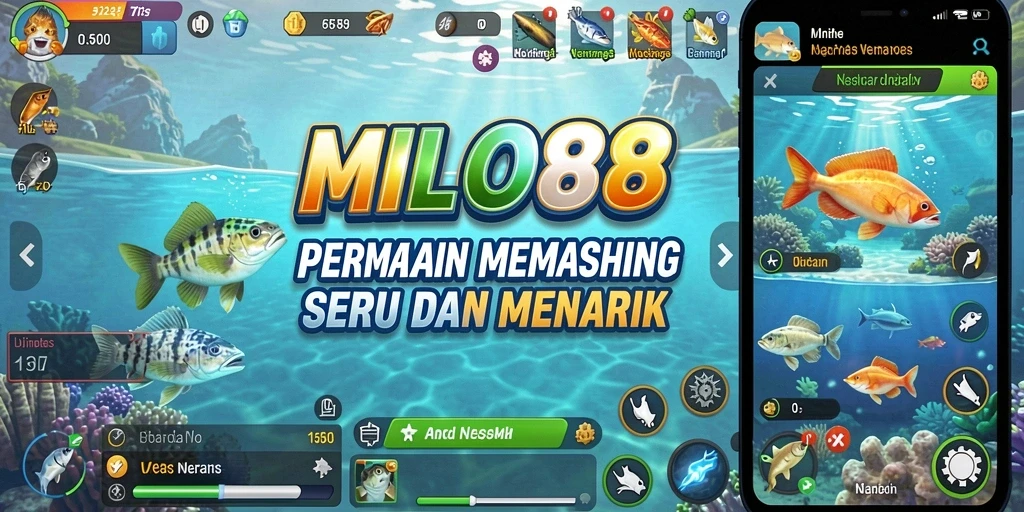 Screenshot menampilkan aksi memancing seru dalam MILO88.