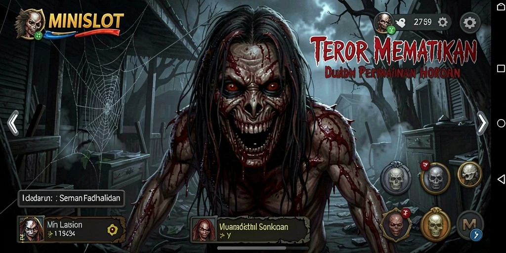 Tampilan gameplay seram dari MINISLOT yang menegangkan.
