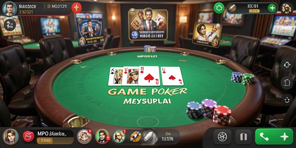Tampilan gameplay Poker seru di MPO2121 dengan berbagai fitur menarik.