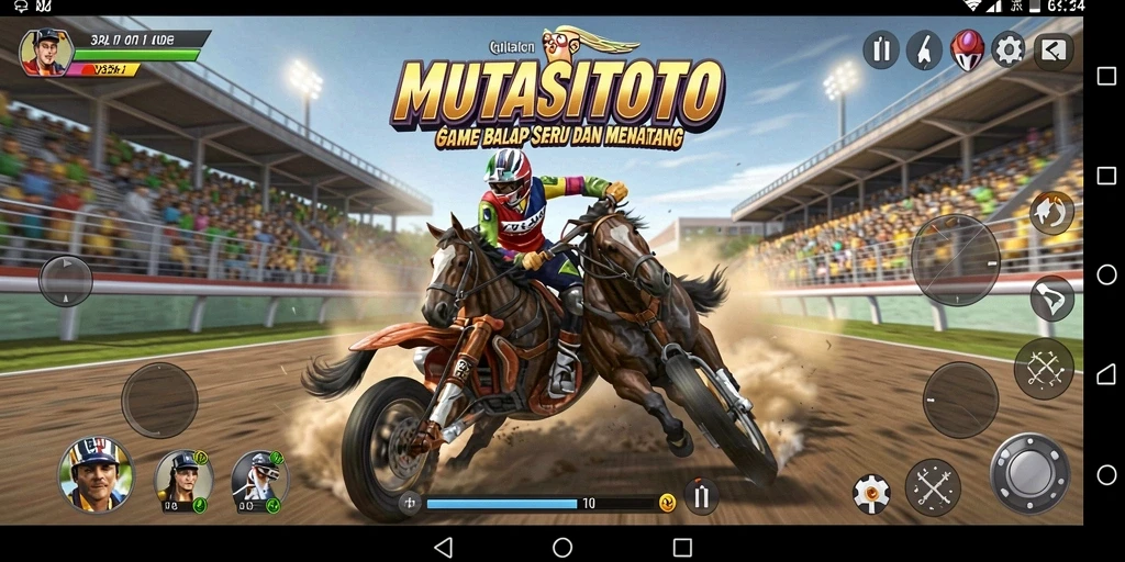 Gameplay racing seru di MUTASITOTO yang penuh aksi.