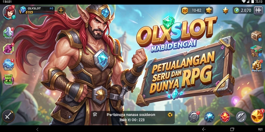 Screenshot OLXSLOT menampilkan aksi seru dalam pertempuran RPG.