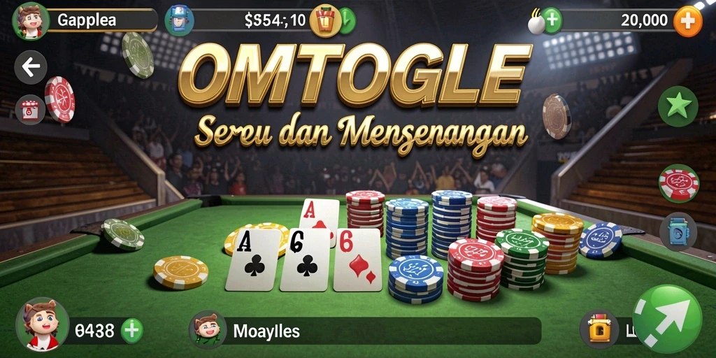 Tampilan permainan Gaple yang seru di OMTOGEL.