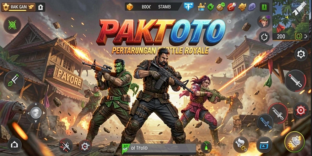 Tampilan seru dan menegangkan dalam permainan Battle Royale PAKTOTO.