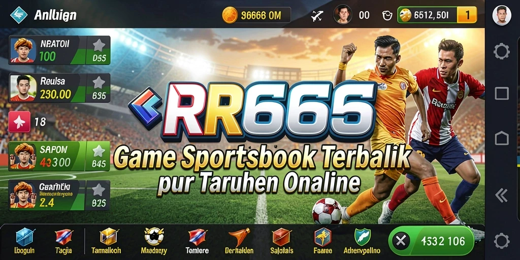Tampilan antarmuka aplikasi Sportsbook RR666 yang menarik dan interaktif.