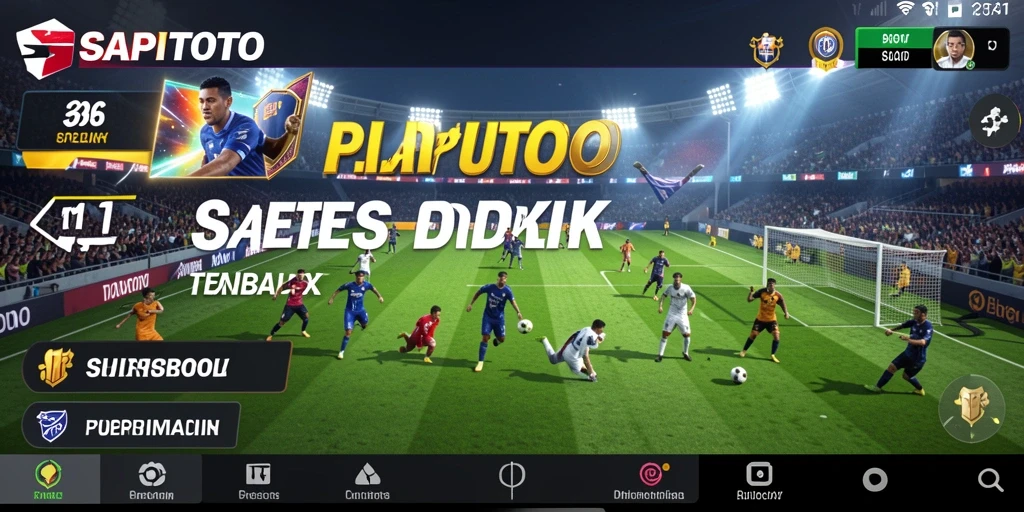 Tampilan utama SAPITOTO dengan berbagai pilihan taruhan olahraga.