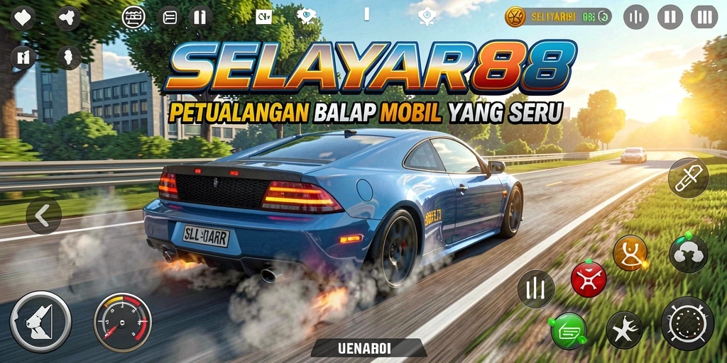 Tampilan gameplay menarik dari SELAYAR88 saat balapan berlangsung.