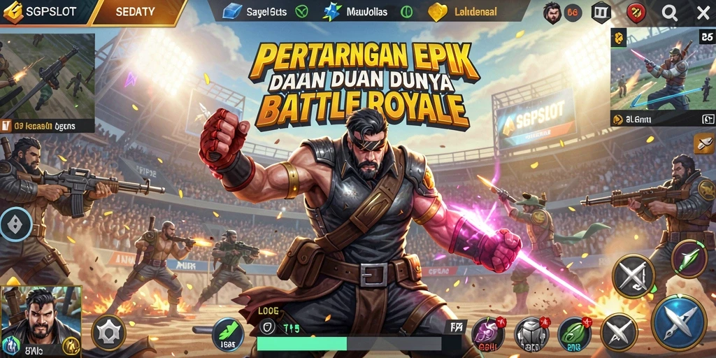 Gameplay seru SGPSLOT di tengah pertempuran Battle Royale.