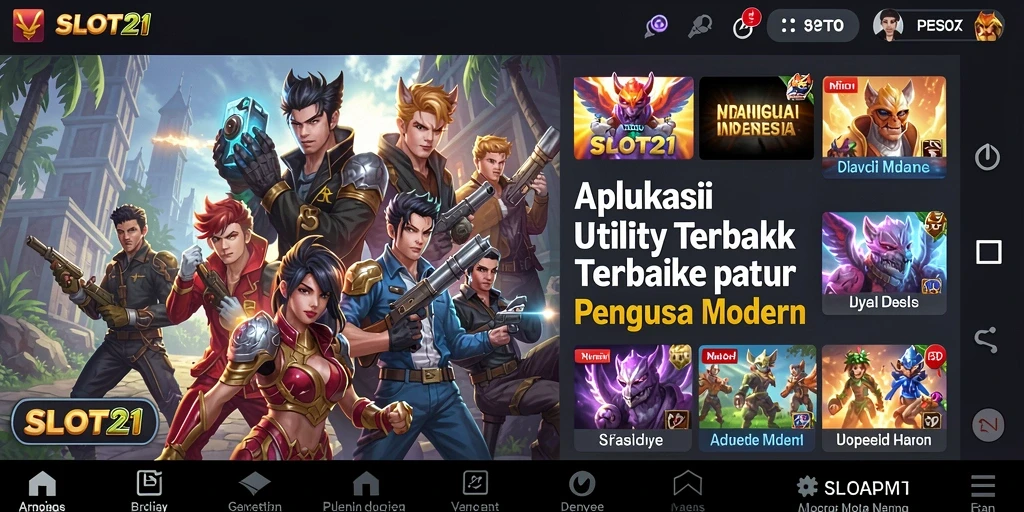Tampilan antarmuka intuitif SLOT21 pada perangkat mobile.